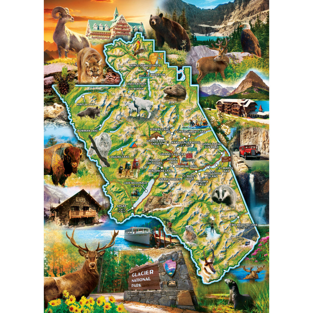 ODP Glacier National Park Map - 300 Piece Puzzle