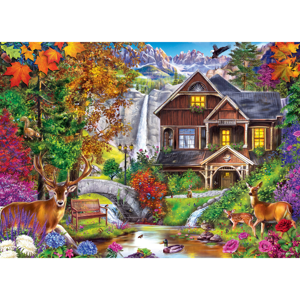 ODP Hidden Falls Cottage - 500 Piece Puzzle