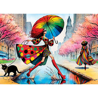 ODP Purrfect Rainy Runway - 500 Piece Puzzle