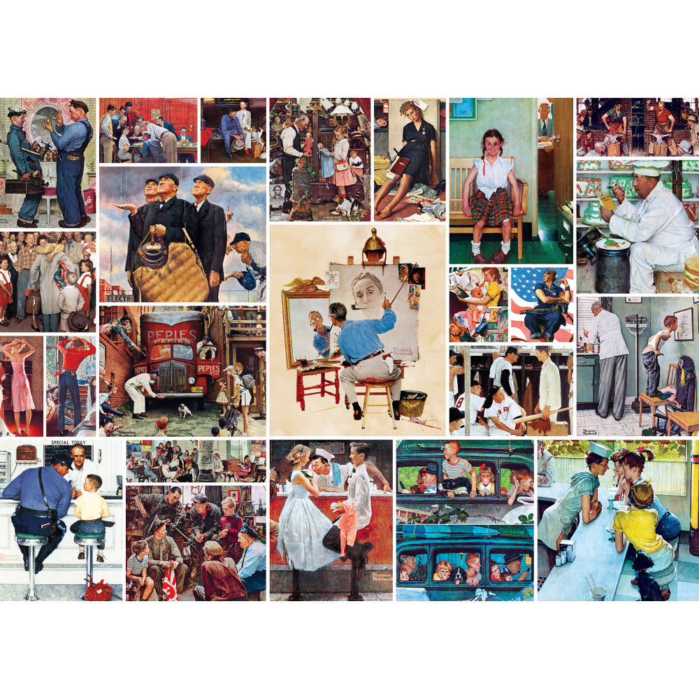 ODP Norman Rockwell Collage - 500 Piece Puzzle
